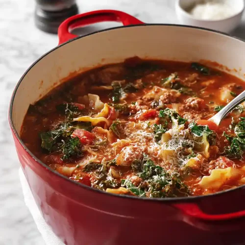 kale lasagna soup