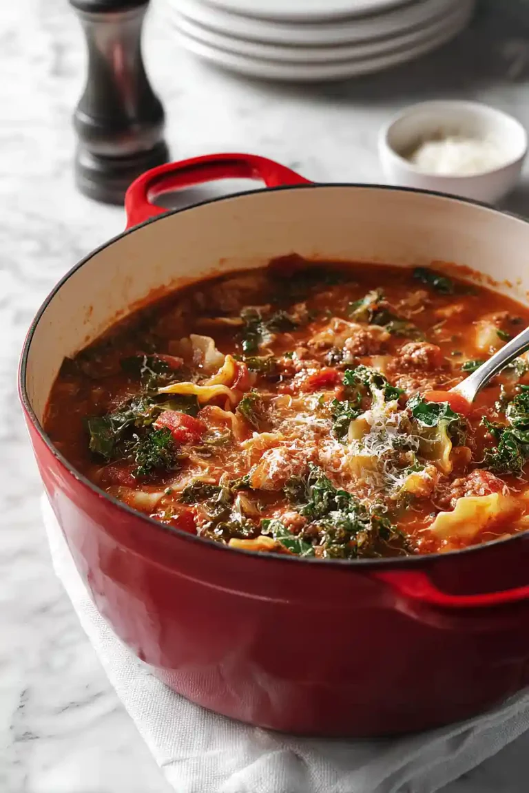 kale lasagna soup