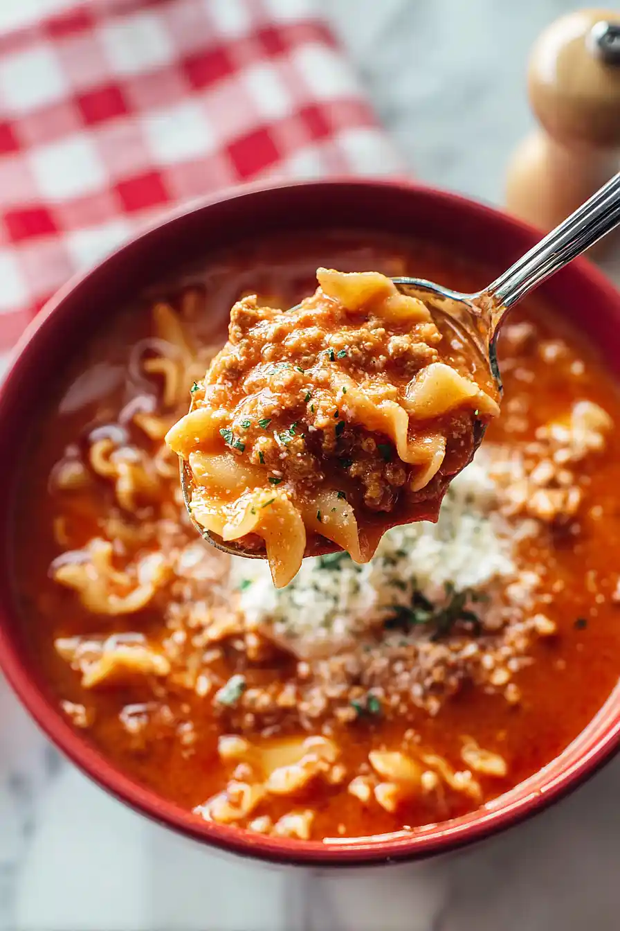 high protein lasagna soup