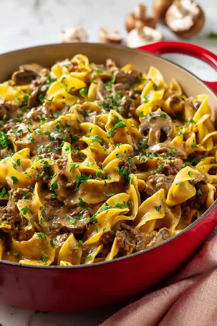 One-Pot Beef Stroganoff Pasta