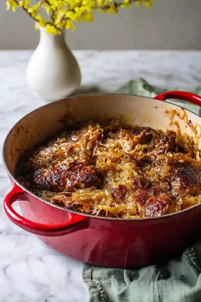braised pork and sauerkraut with brown sugar