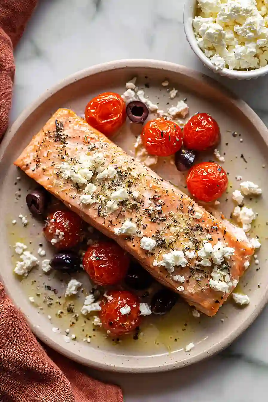baked feta salmon
