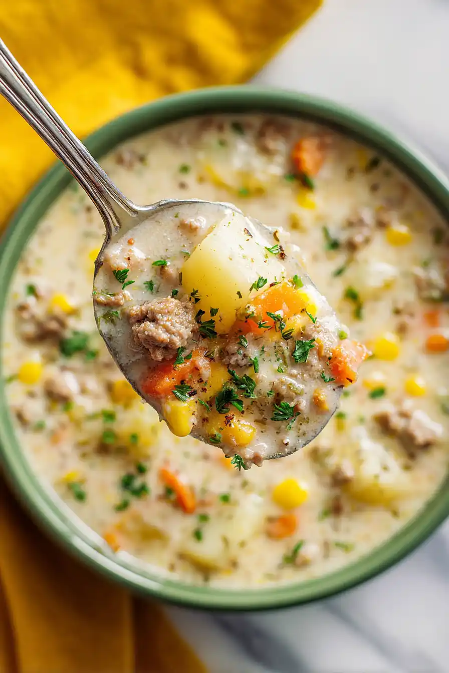 ground beef and potato soup