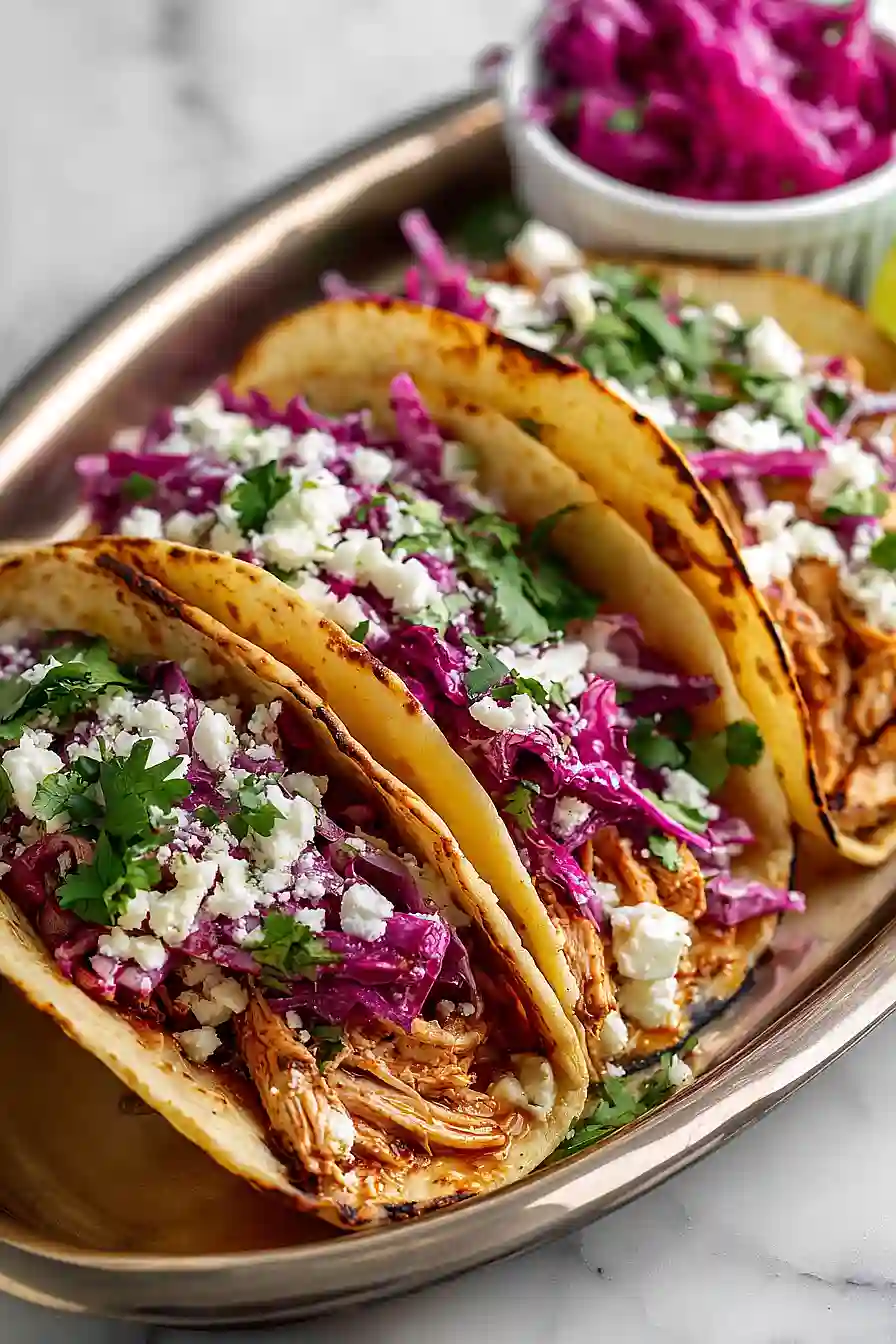 chicken tacos with slaw