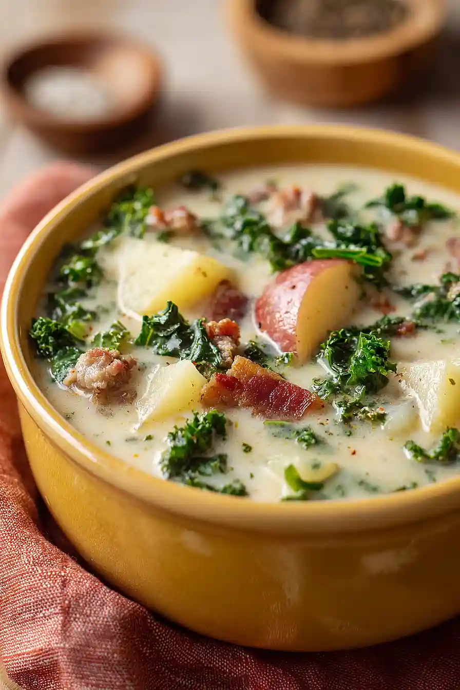dairy free potato kale sausage soup
