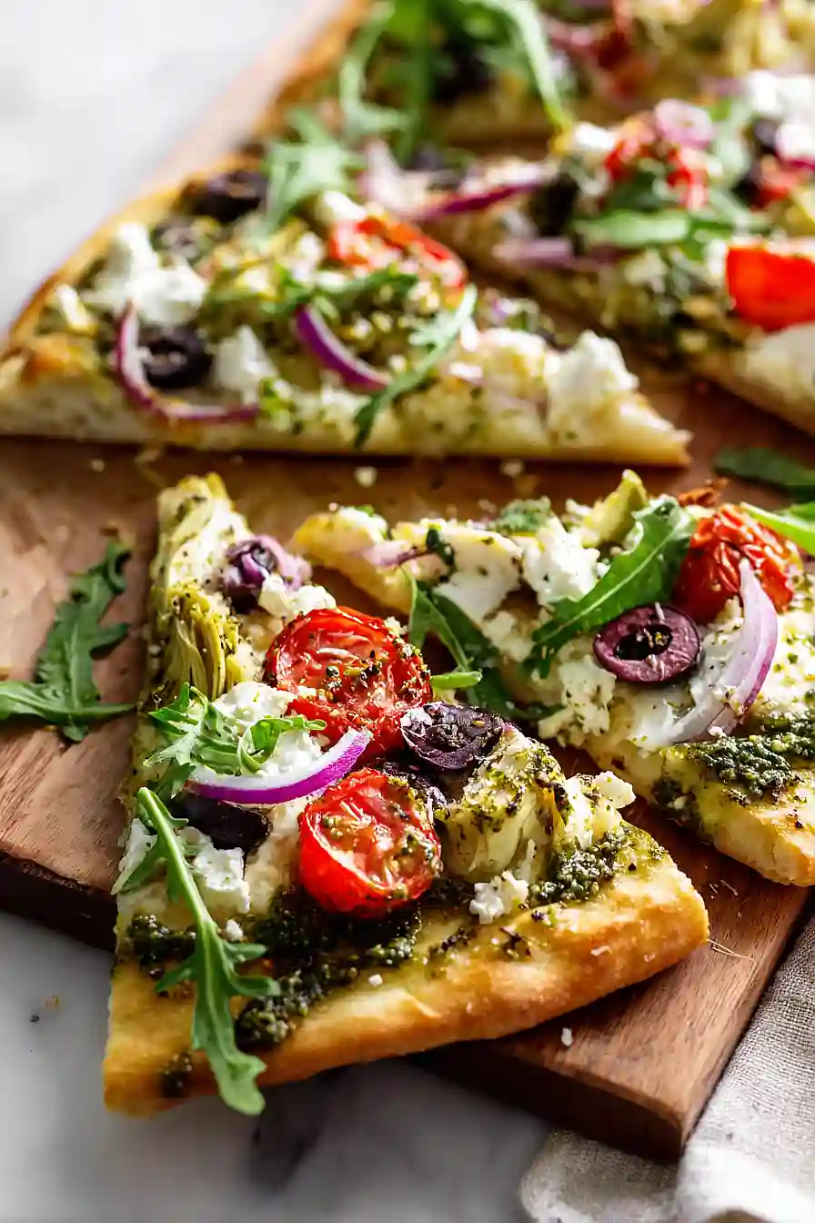 mediterranean flatbread pizza