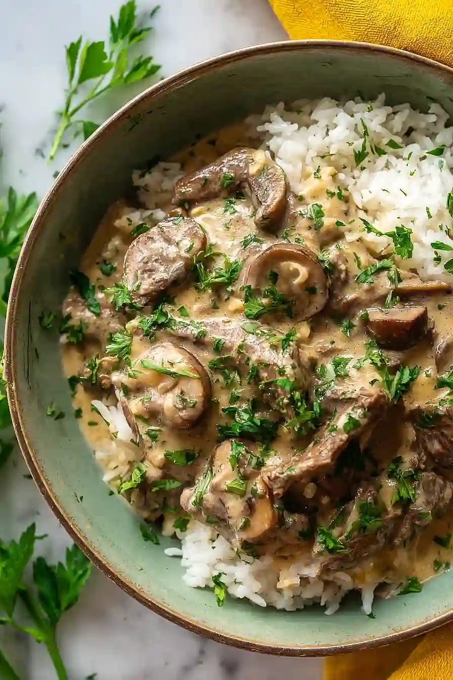 Leftover Roast Beef Stroganoff