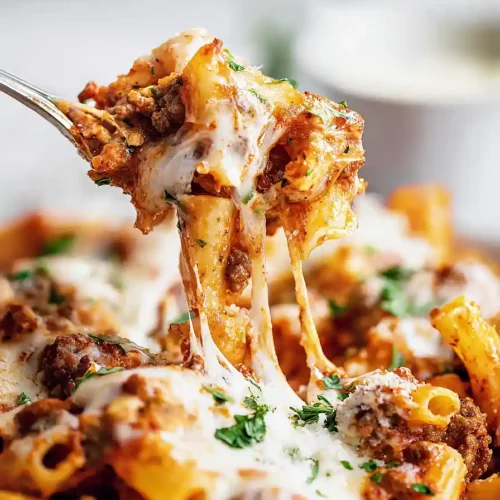crockpot baked ziti with ground beef