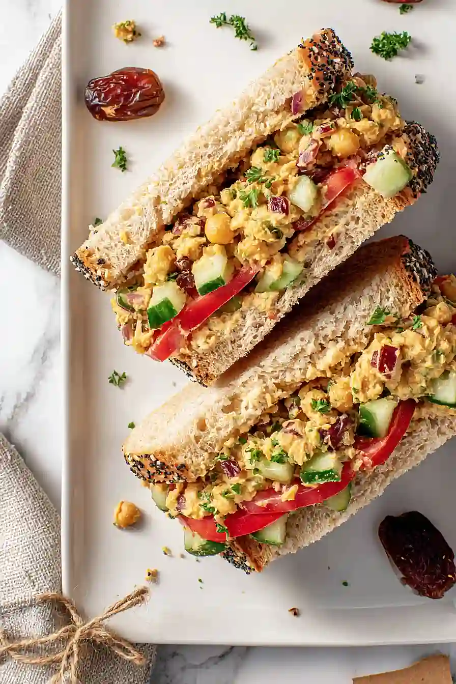 mediterranean chickpea salad sandwich