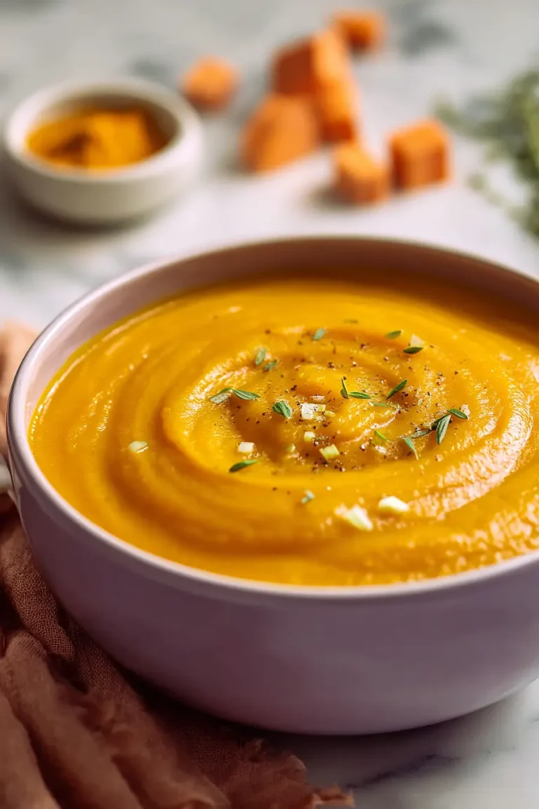 roasted sweet potato and leek soup