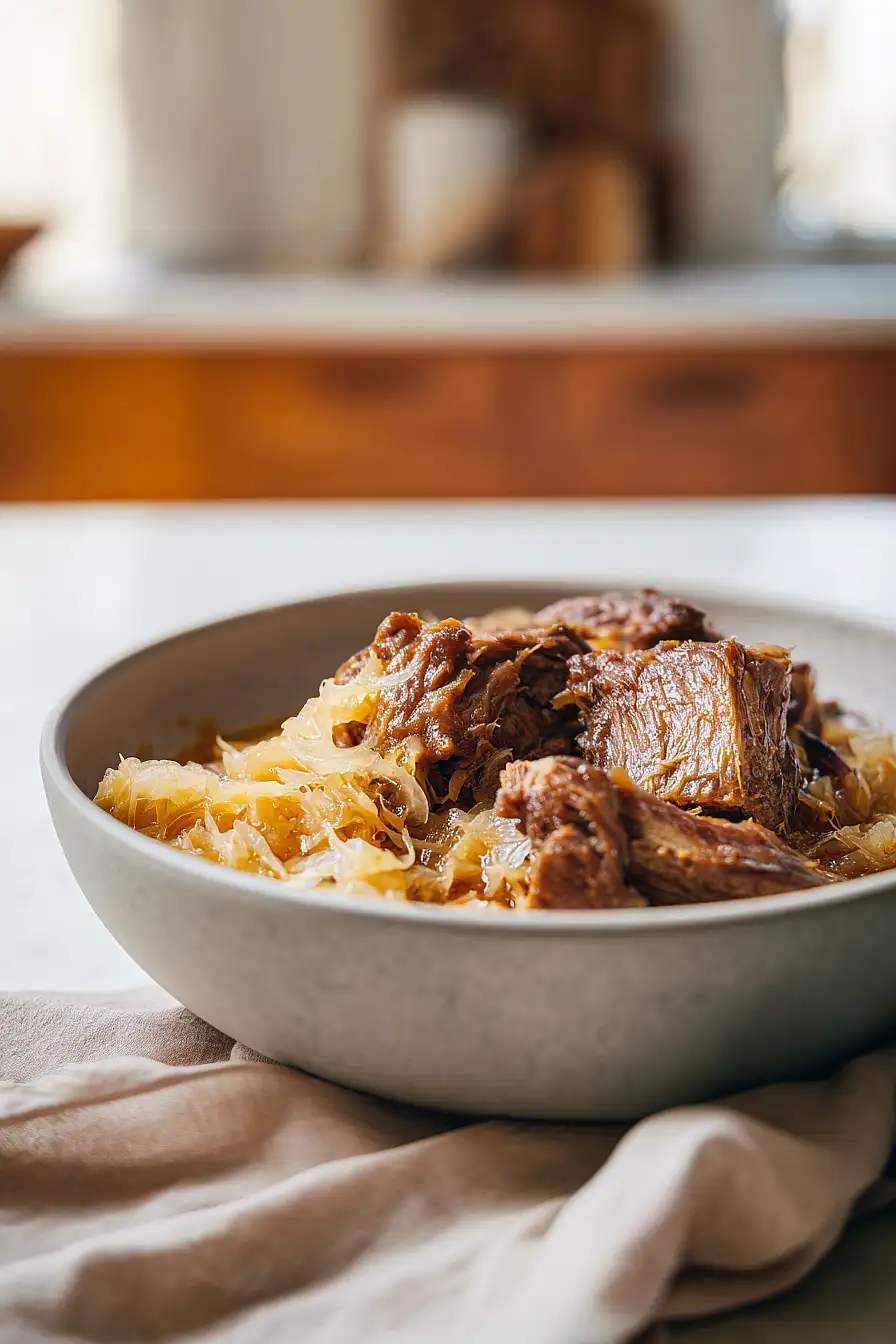 pork and sauerkraut and beer