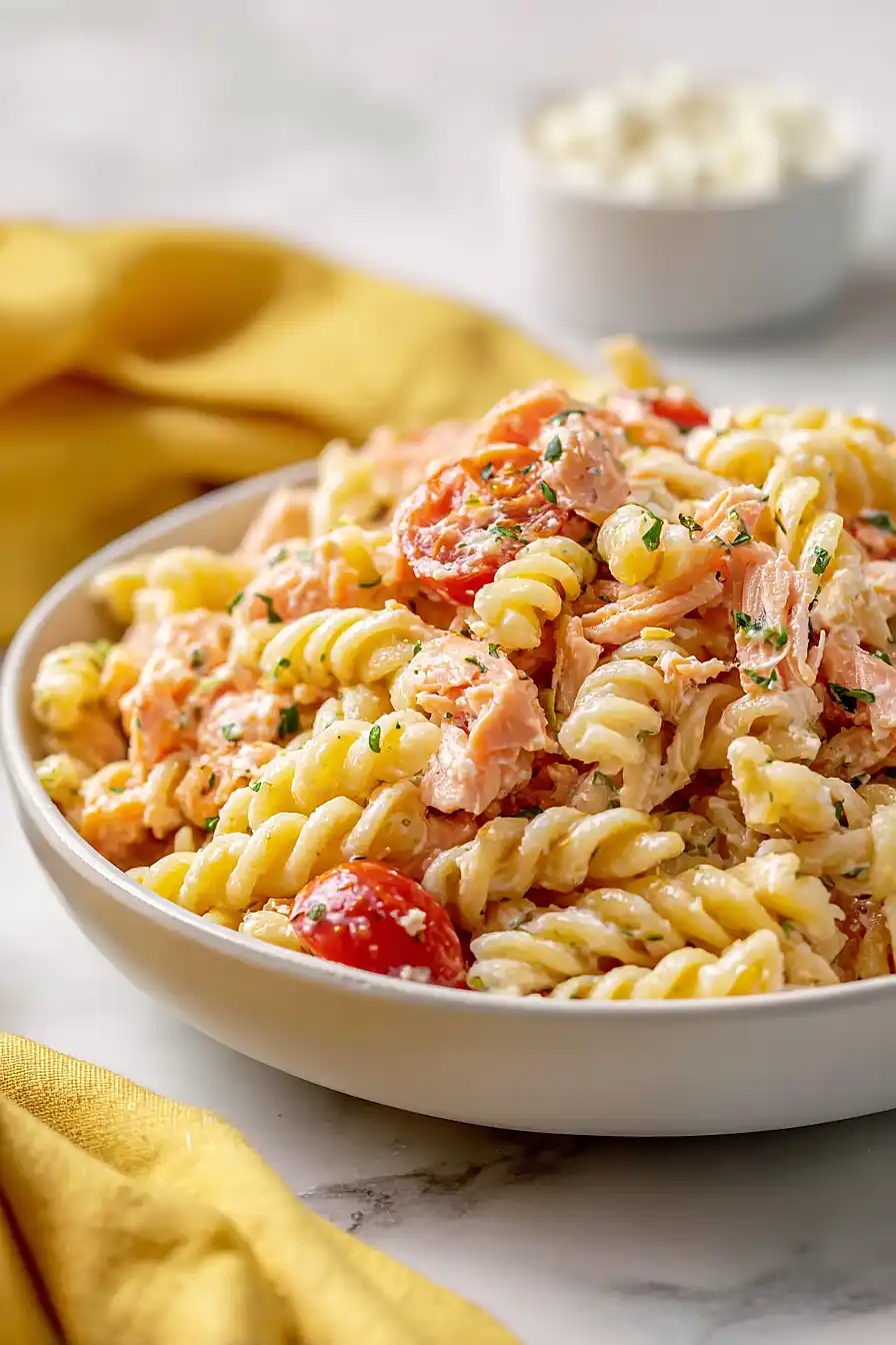 baked feta salmon pasta