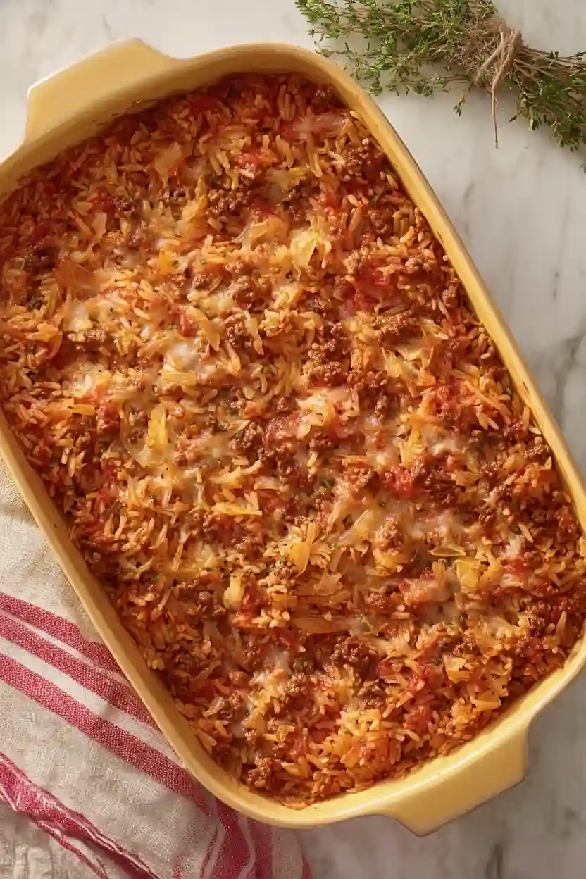 ground beef and cabbage casserole