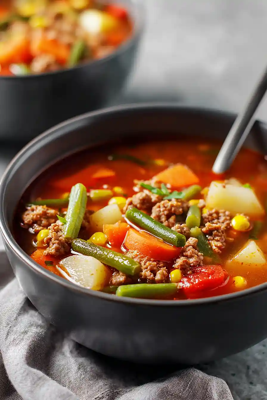 ground turkey veggie soup