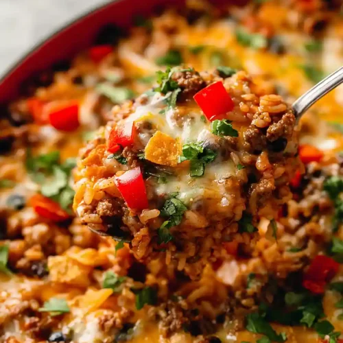 ground beef and rice casserole