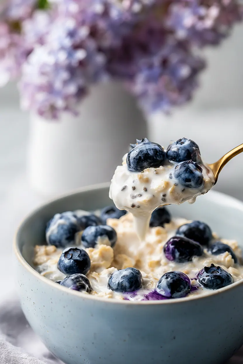 blueberry protein overnight oats