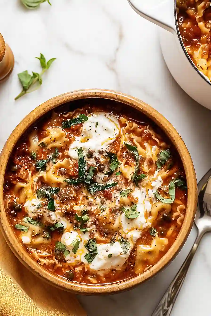 lentil lasagna soup