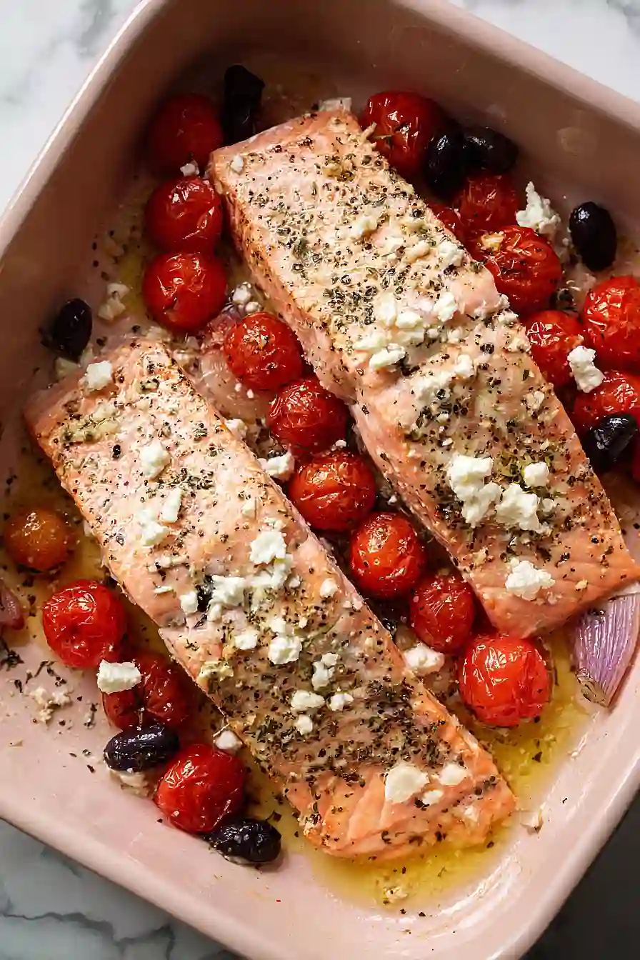 baked feta salmon