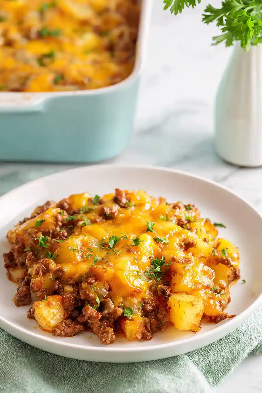 ground beef and potato casserole