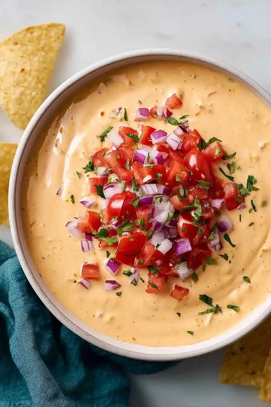 cottage cheese queso with nutritional yeast