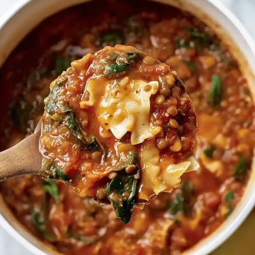 lentil lasagna soup