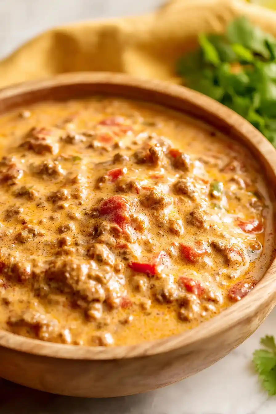 crockpot rotel dip with ground beef