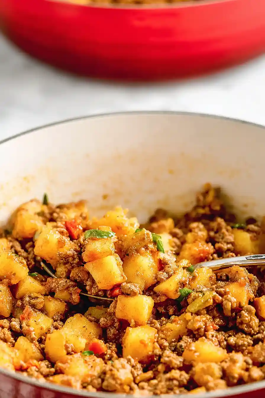 ground beef and potatoes