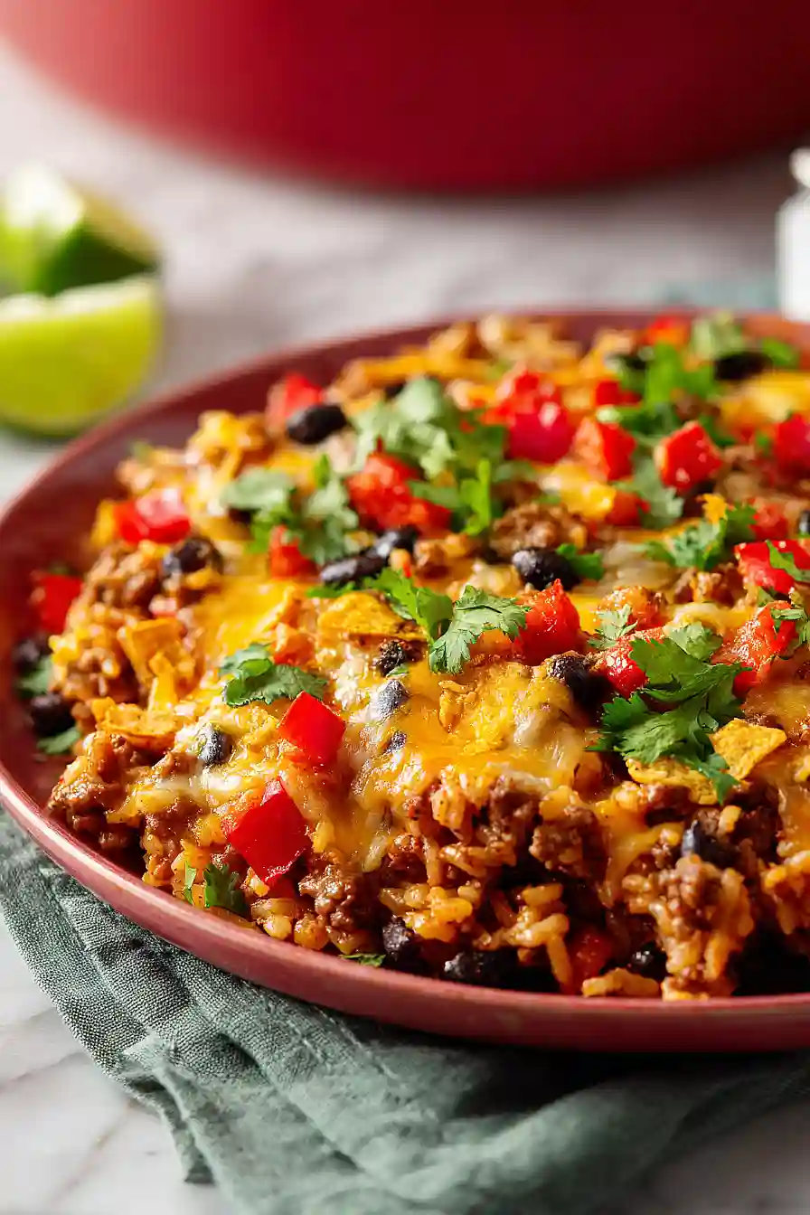ground beef and rice casserole