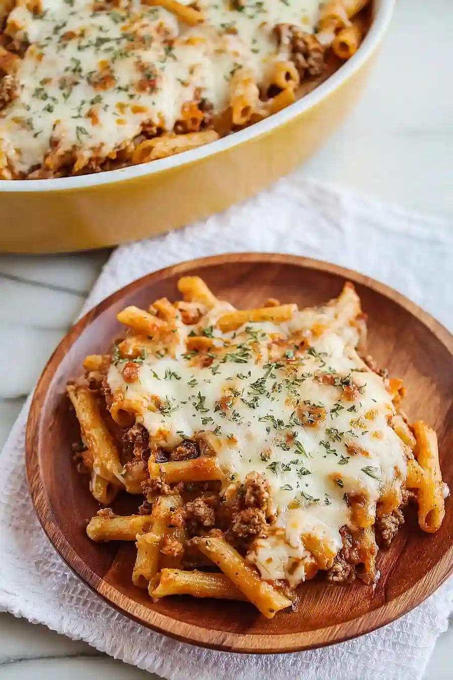 baked ziti with ground beef and cream cheese