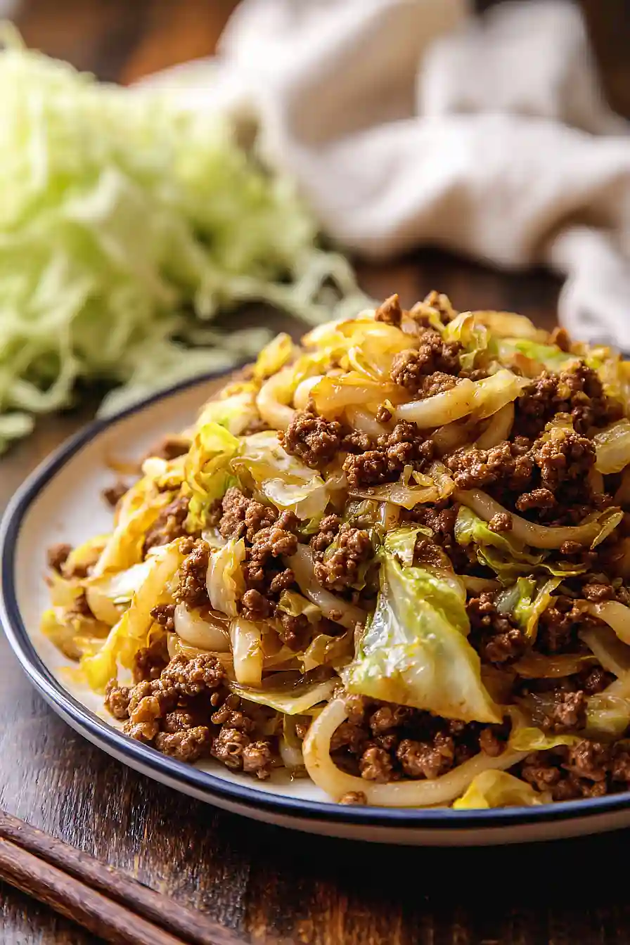 ground beef and cabbage skillet