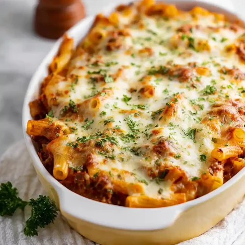baked ziti with ground beef and cream cheese