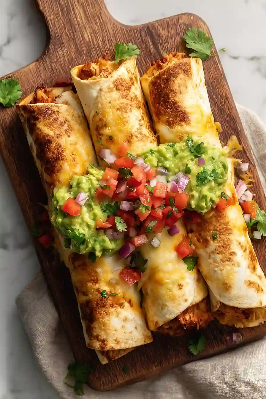 cottage cheese queso chicken rolls