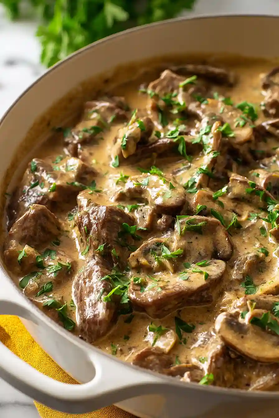 Leftover Roast Beef Stroganoff