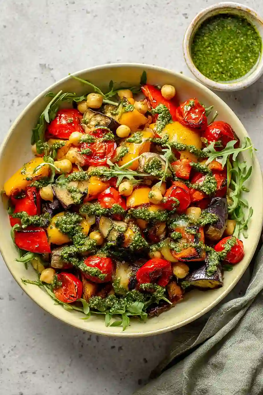 mediterranean roasted vegetables salad