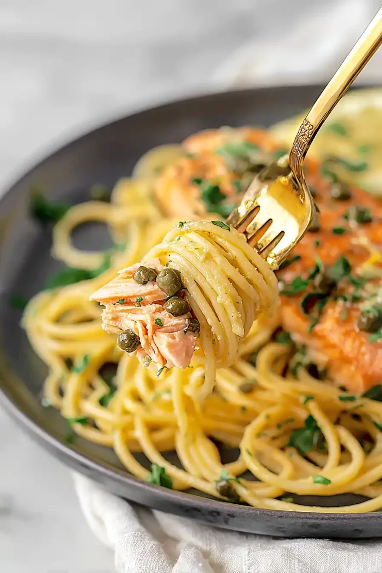 salmon piccata pasta
