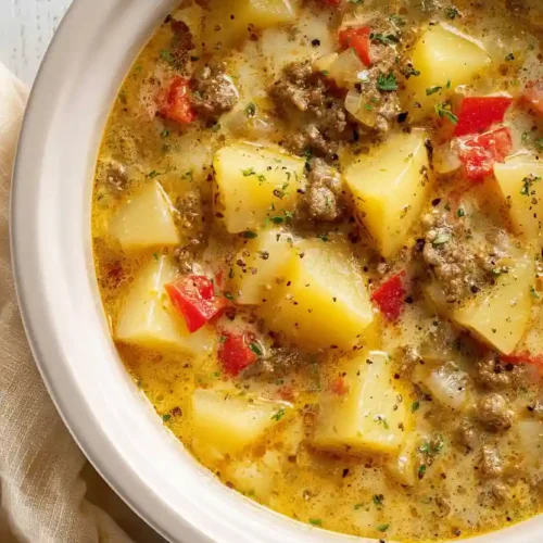 crock pot ground beef potato soup
