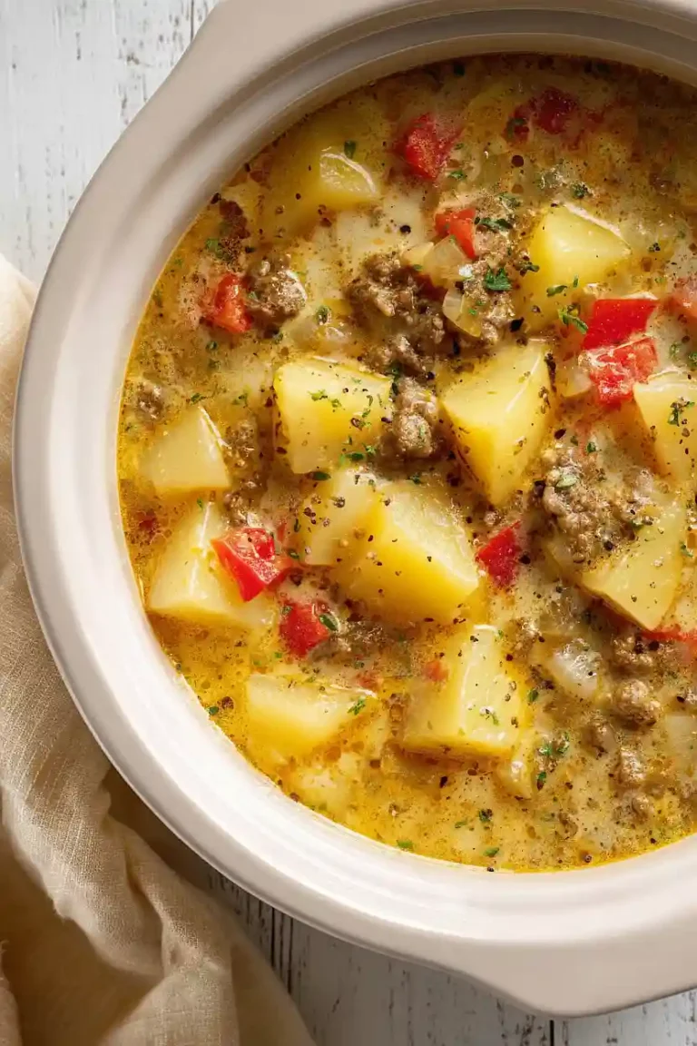 crock pot ground beef potato soup