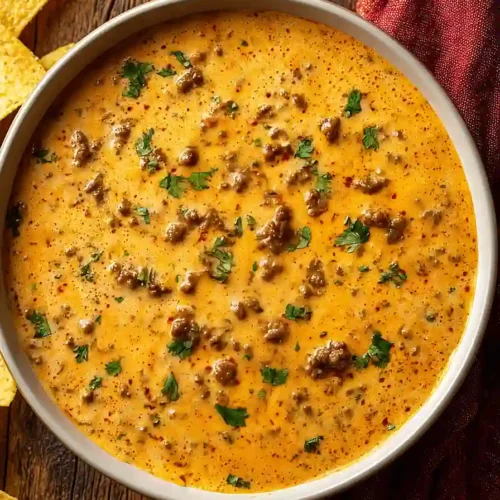 ground beef cottage cheese queso