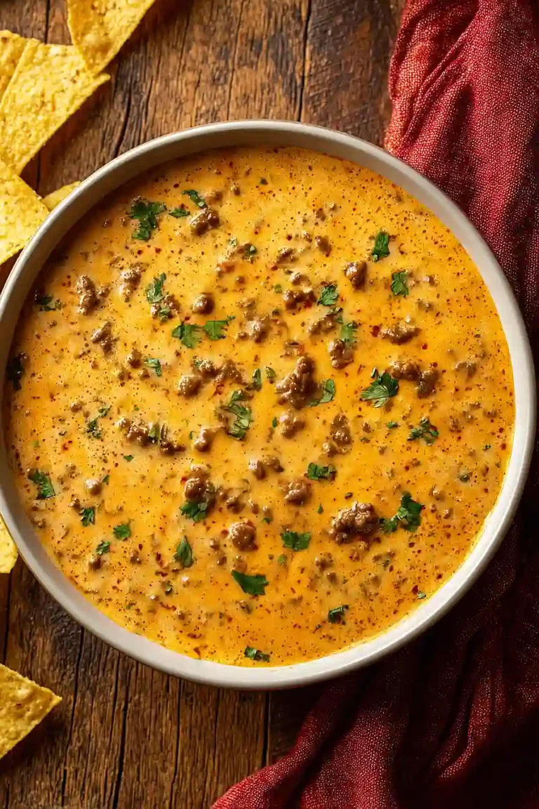 ground beef cottage cheese queso