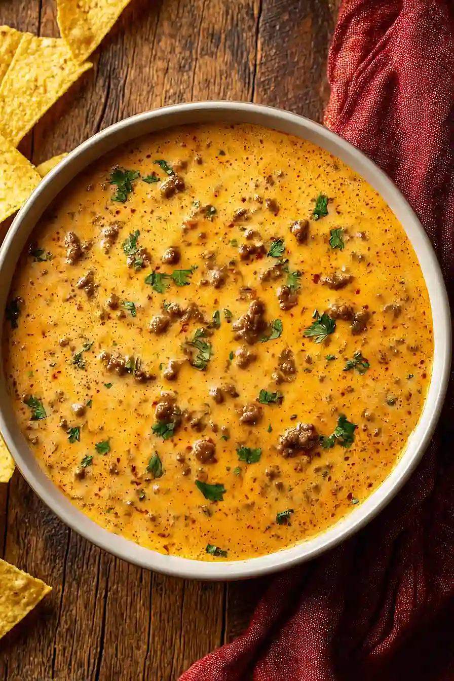 ground beef cottage cheese queso
