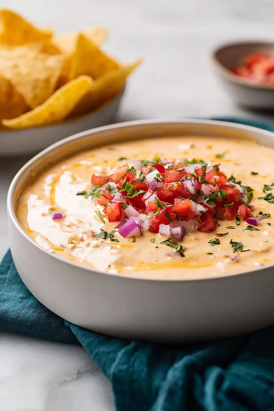 cottage cheese queso with nutritional yeast