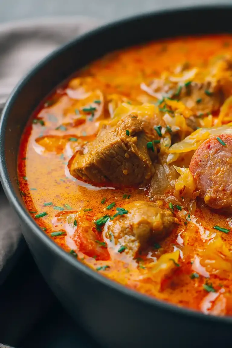 hungarian pork and sauerkraut goulash
