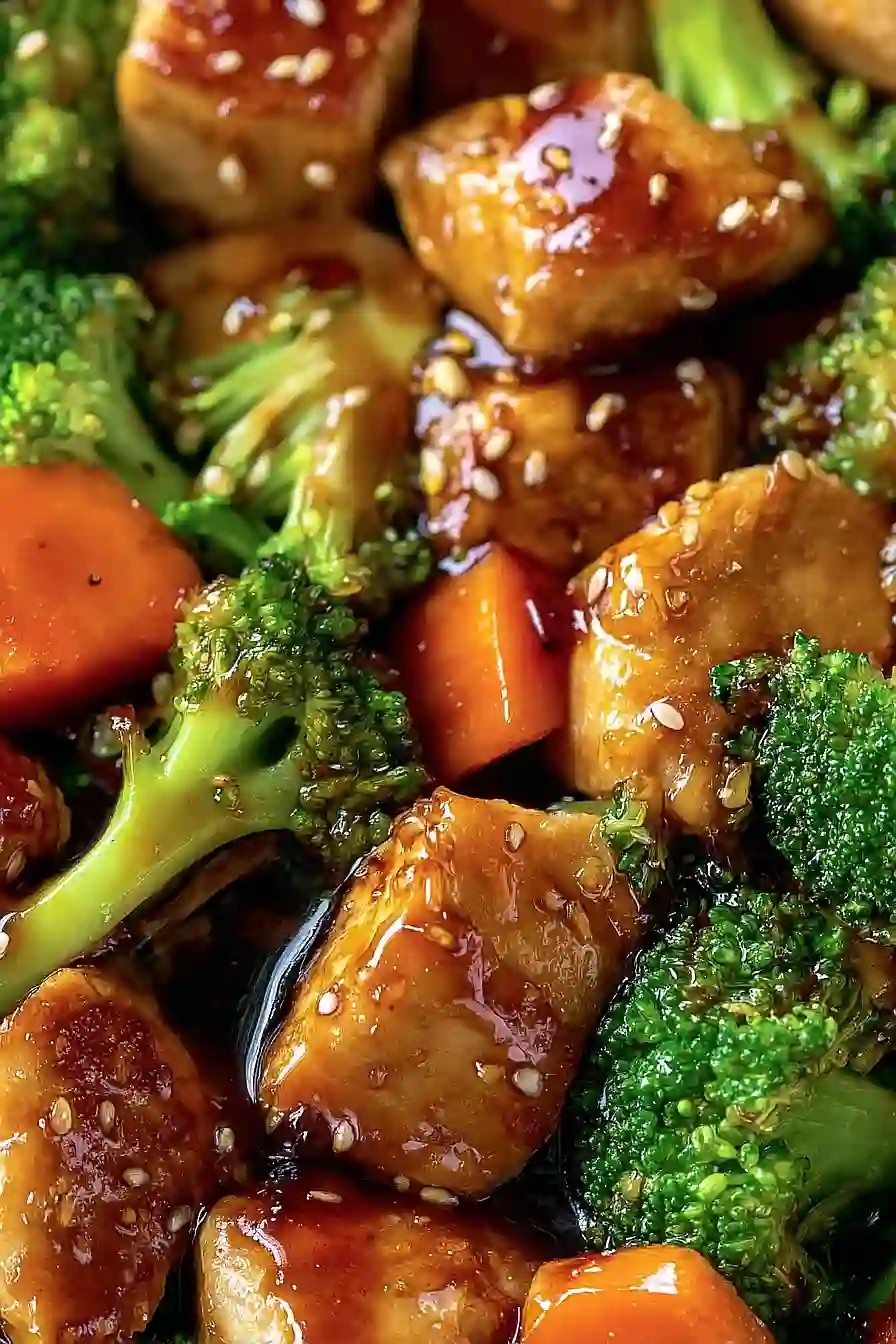 honey garlic chicken stir fry