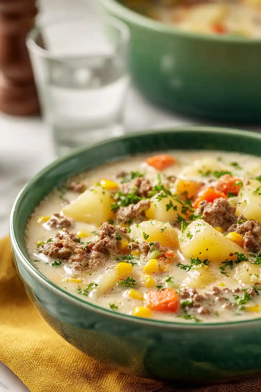ground beef and potato soup