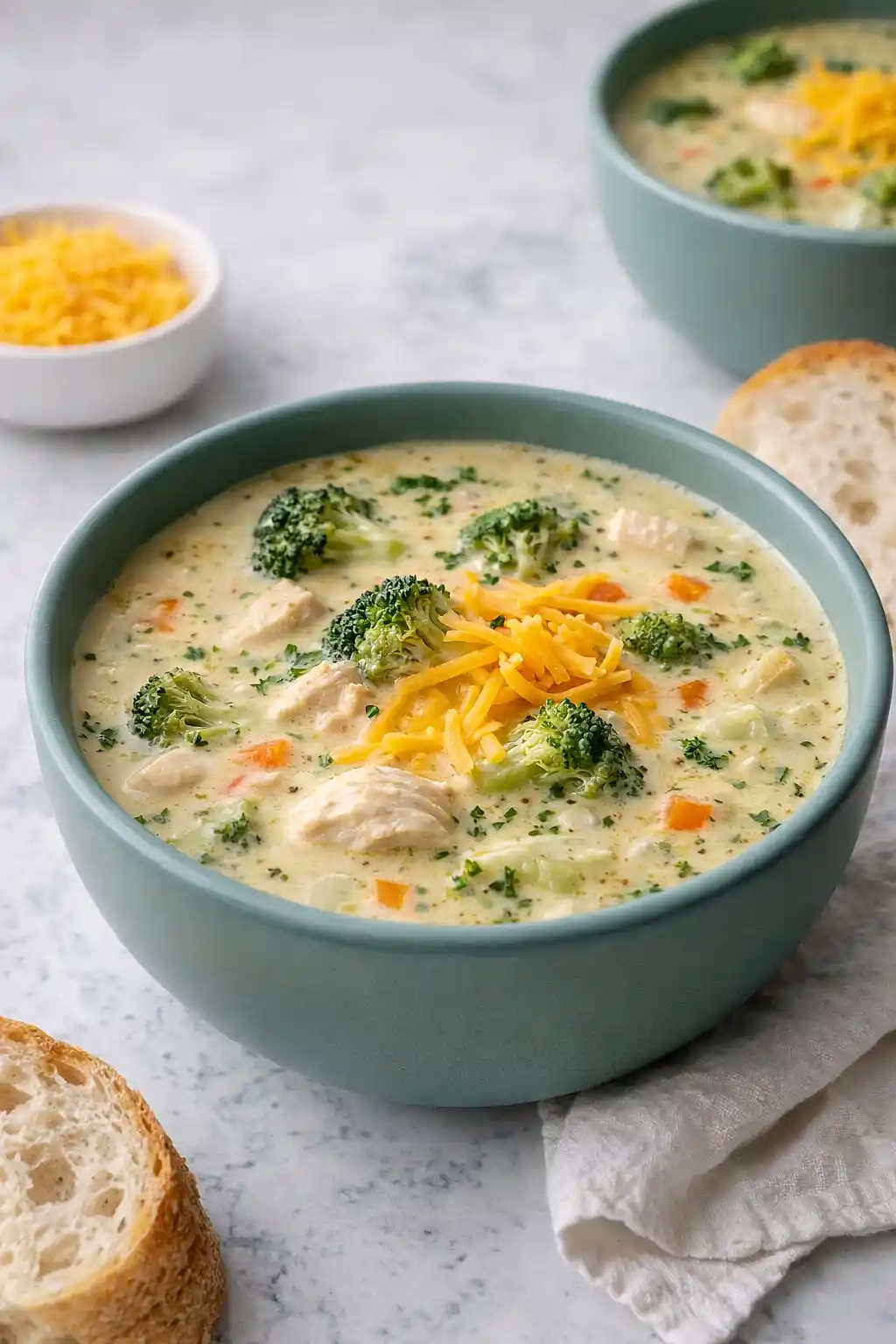 One-Pot Chicken Broccoli Cheddar Soup