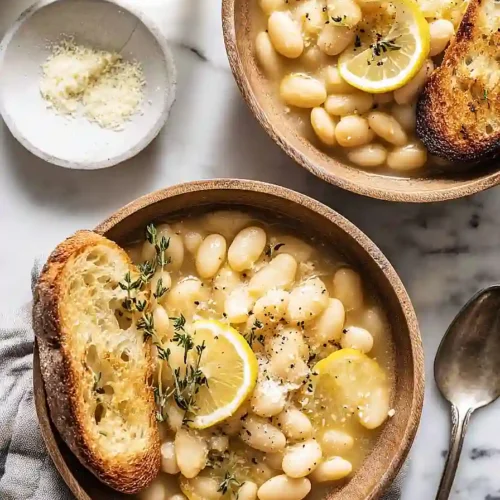 Creamy White Beans with Parmesan and Lemon