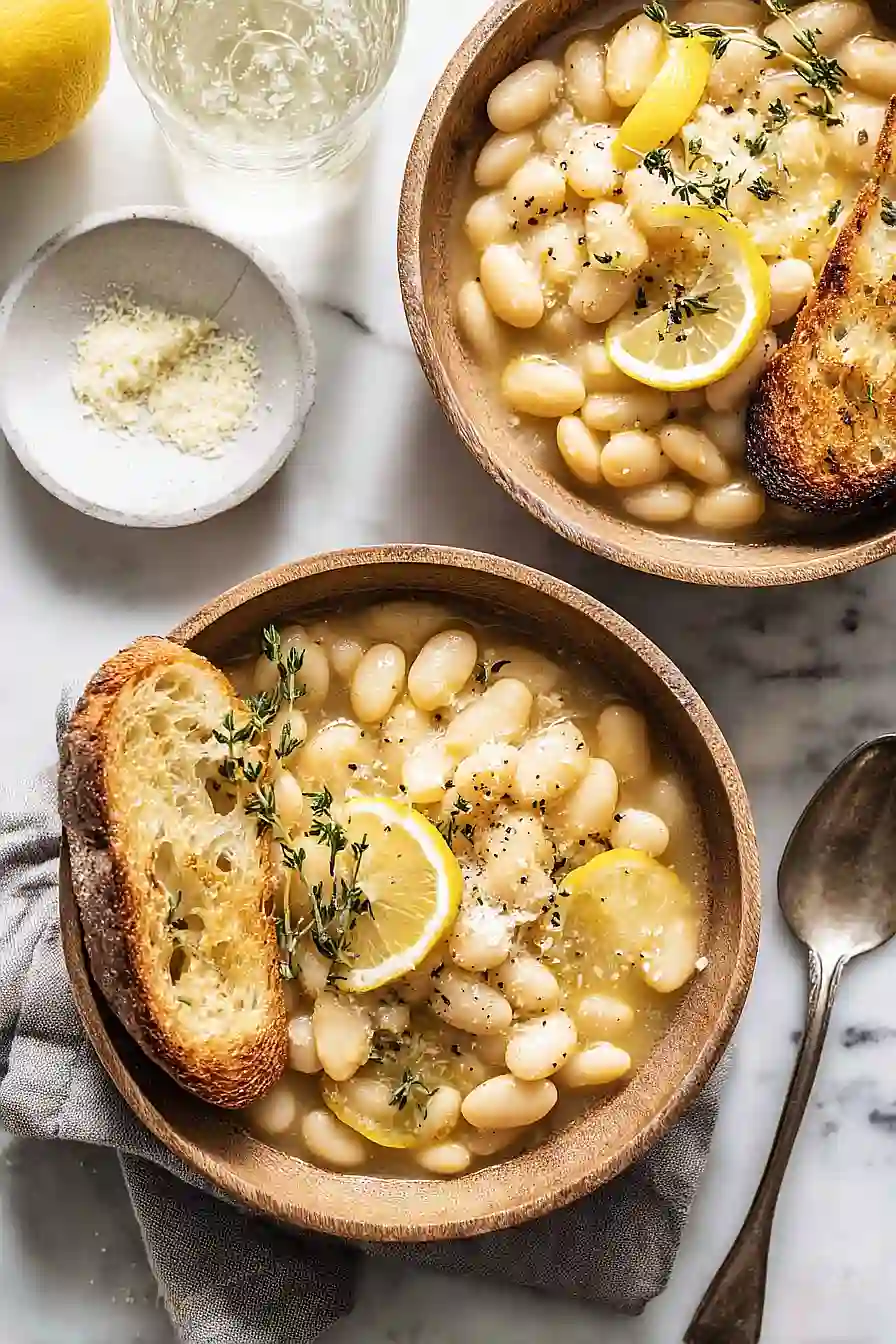 Creamy White Beans with Parmesan and Lemon