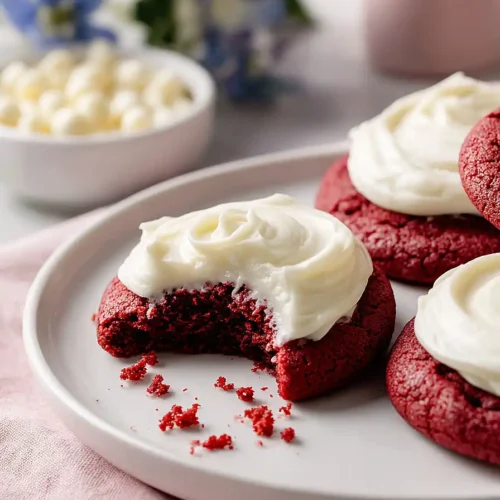 red velvet cookies with cream cheese frosting