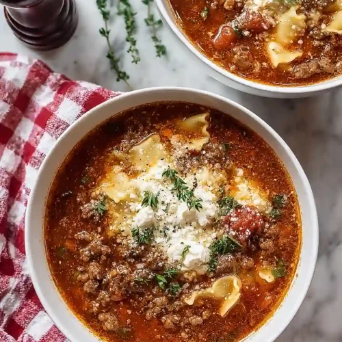 venison lasagna soup