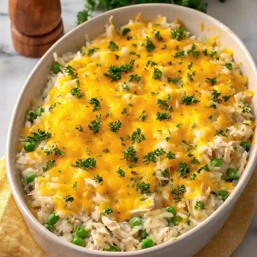 Rotisserie Chicken and Rice Casserole with Leftovers